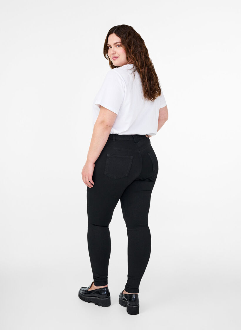Stay black Amy jeans with high waist, Black, Model image number 1