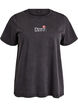 Cotton T-shirt with front and back print, Dark Grey, Packshot image number 0