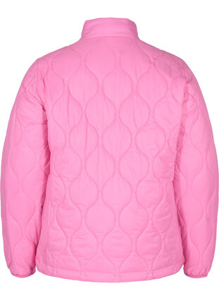 Quilted jacket with zip and pockets, Hot Pink, Packshot image number 1