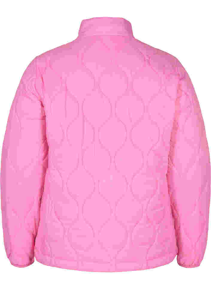 Quilted jacket with zip and pockets, Hot Pink, Packshot image number 1