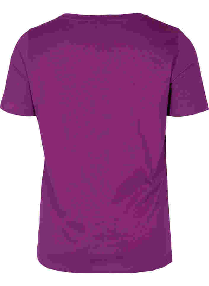 Cotton t-shirt with print, Grape Juice, Packshot image number 1