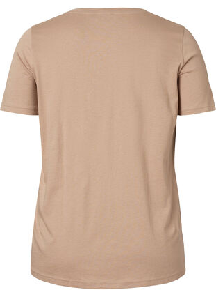 Cotton t-shirt with round neck and print, Natural FACE, Packshot image number 1