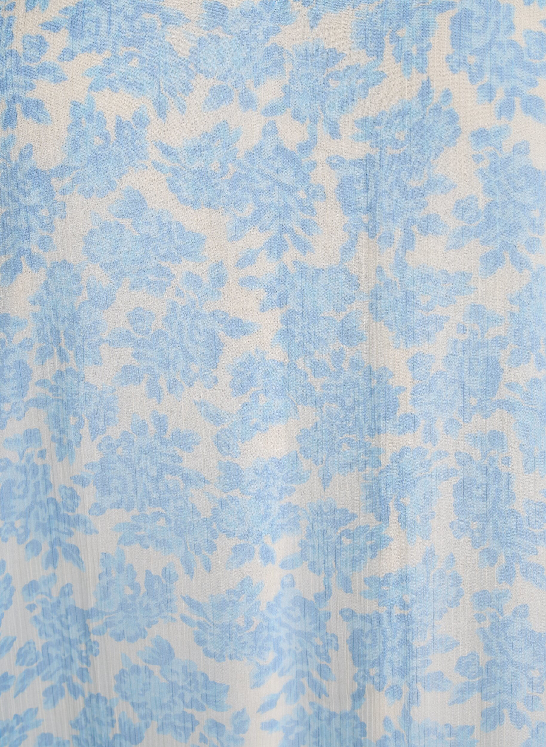 Zizzifashion Short chiffon dress with crochet details, Light Blue, Packshot image number 2