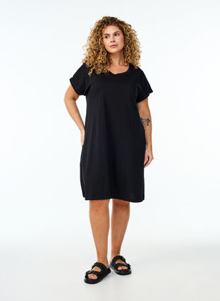 short sleeve t shirt dress plus size Sinzelimin Plus Size Dresses for Curvy Women, Summer Dresses for Women 2024 Trendy Oversized Short Sleeves V-Neck Sundress Blue Large at Amazon Women's Clothing store