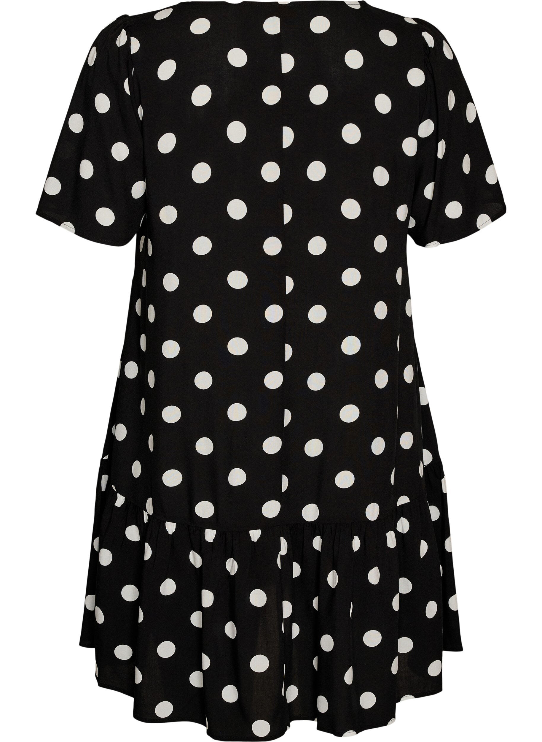 ZizzifashionDress in viscose with cutline, Black, Packshot image number 1