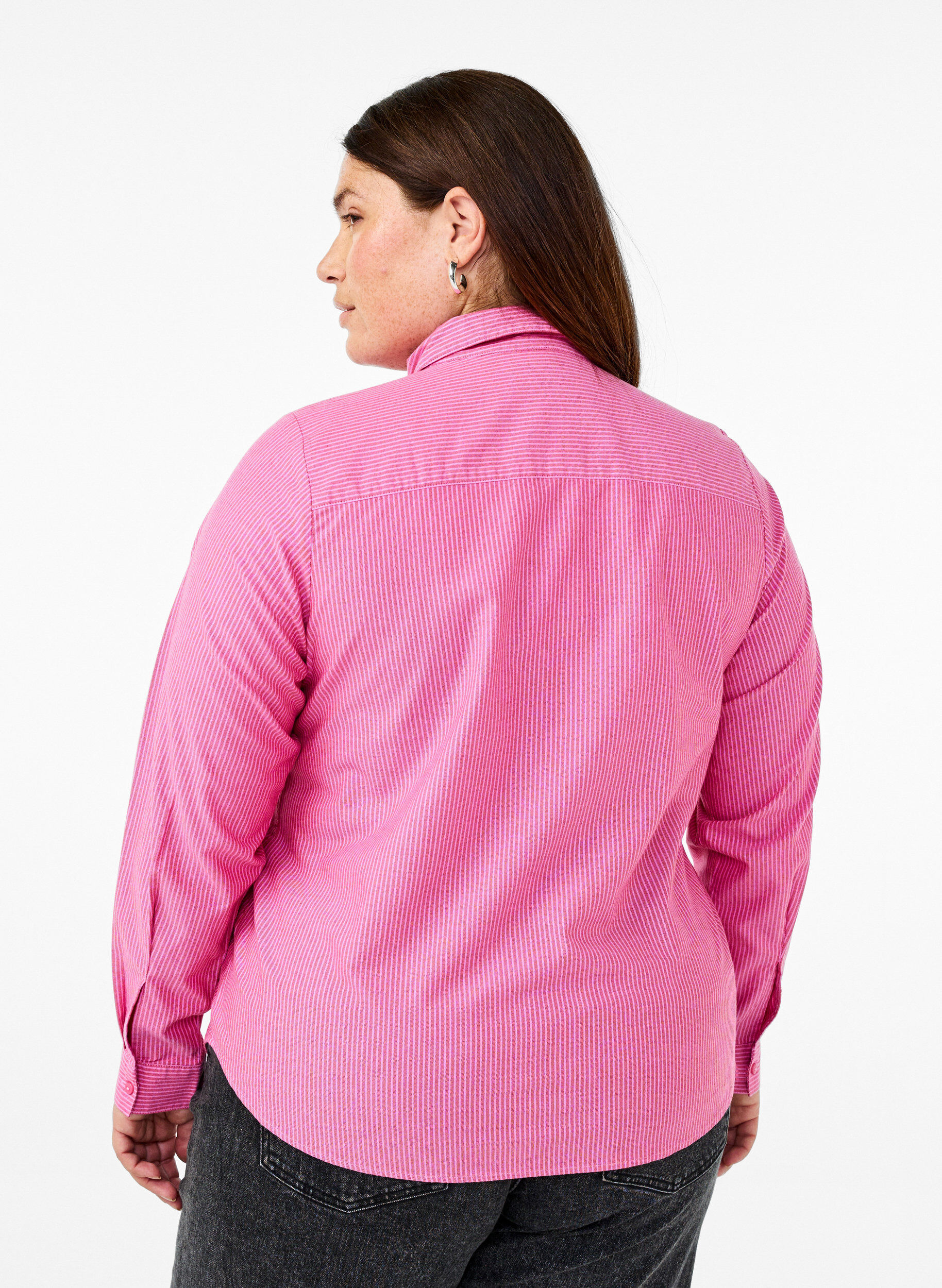 Zizzifashion Long-sleeved cotton shirt, Red, Model image number 2