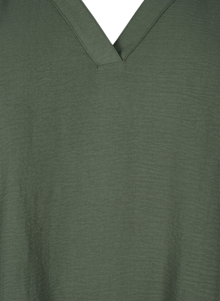 Sleeveless top with wrinkle details, Green, Packshot image number 2