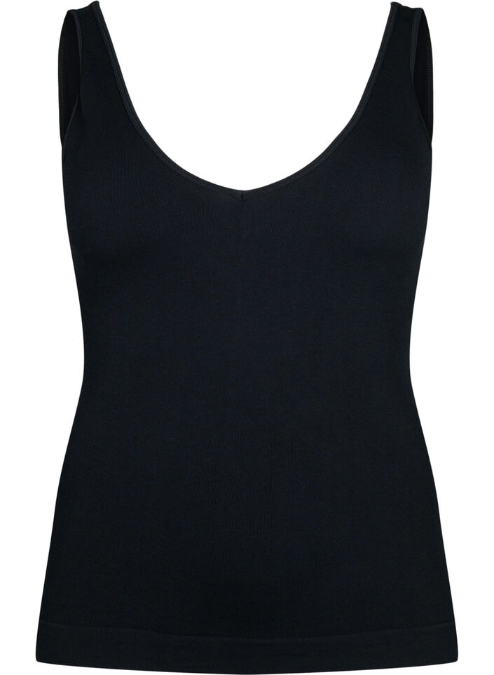 Seamless top in modal, Black, Packshot image number 0