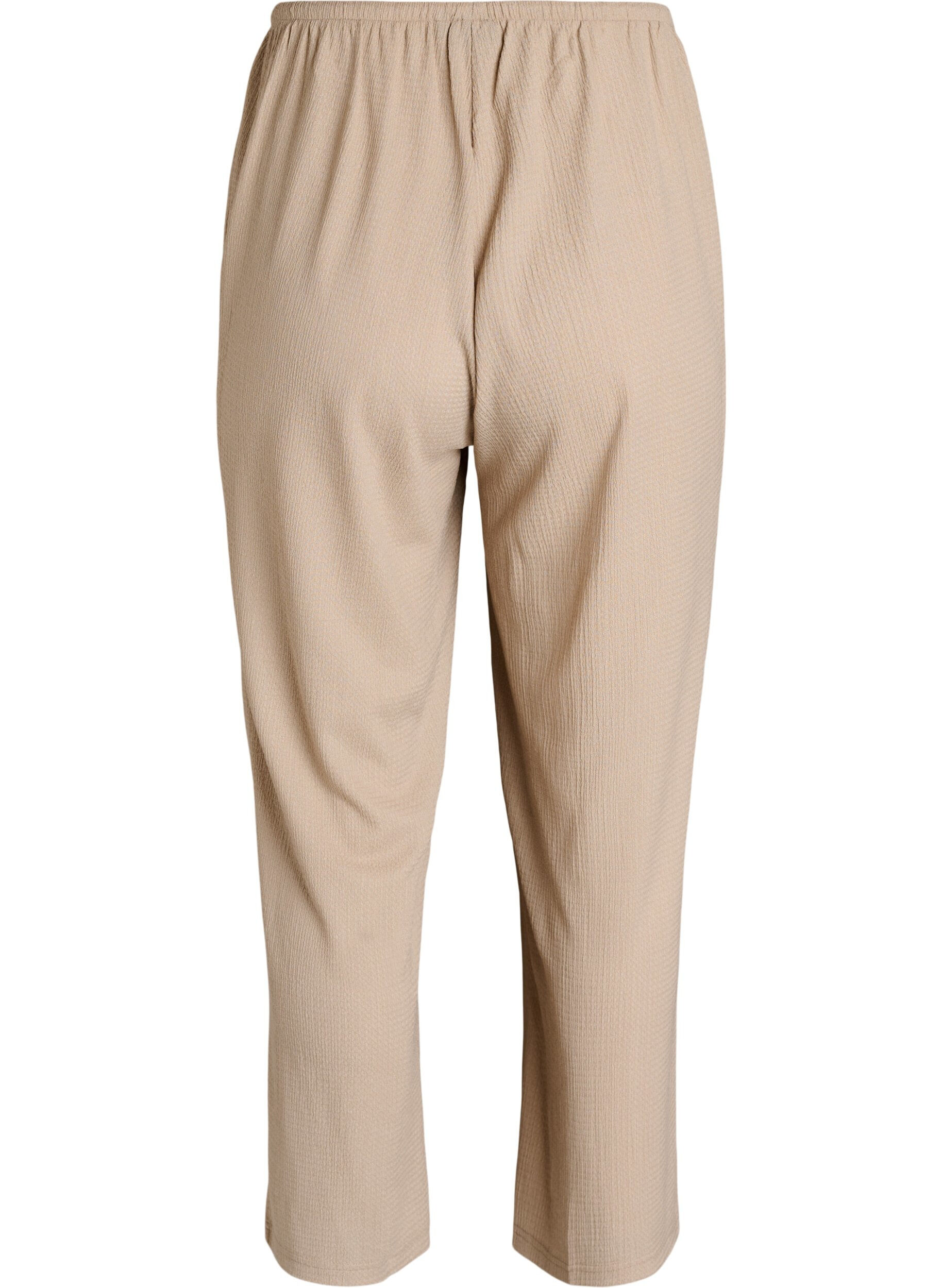 ZizzifashionWide-leg trousers in a light textured fabric, Beige, Packshot image number 1
