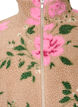 Floral fleece jacket with a high neck and zip, Beige, Packshot image number 2