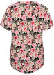 Blouse with short sleeves and v-neck, Rose, Packshot image number 1
