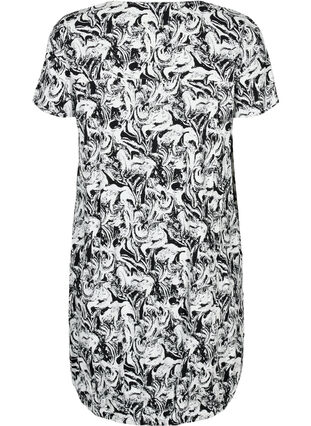 Short-sleeved, printed cotton dress, Swirl AOP, Packshot image number 1