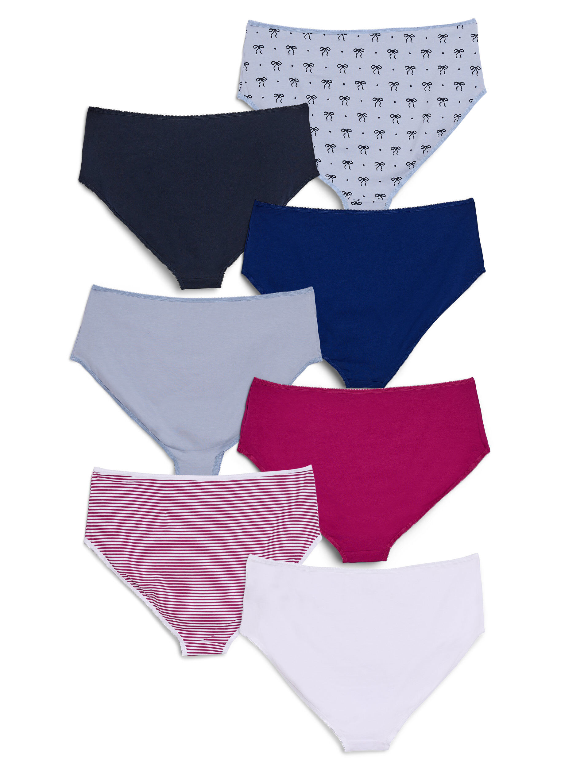 Zizzifashion7-pack of panties with a regular waist, Blue, Packshot image number 1