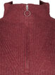 Knitted sweater with high neck and zipper, Red, Packshot image number 2