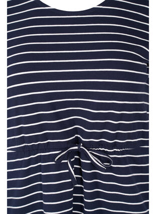 Short-sleeved cotton tunic , Blue Stripe, Packshot image number 2