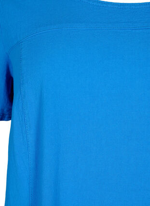 Short sleeve cotton dress, French Blue, Packshot image number 2