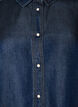 Denim dress in lyocell with buttons and short sleeves, Blue, Packshot image number 2