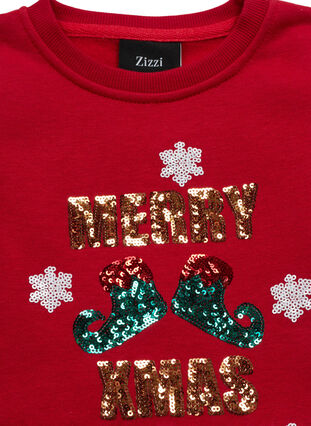 Christmas sweater for kids, Tango Red Merry XMAS, Packshot image number 2