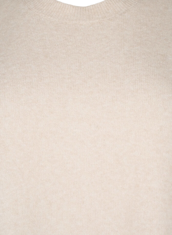 Knitted vest with ribbed edge, Pumice Stone Mel., Packshot image number 2