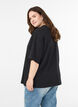 Oversized T-shirt with half sleeves, Black, Model image number 2