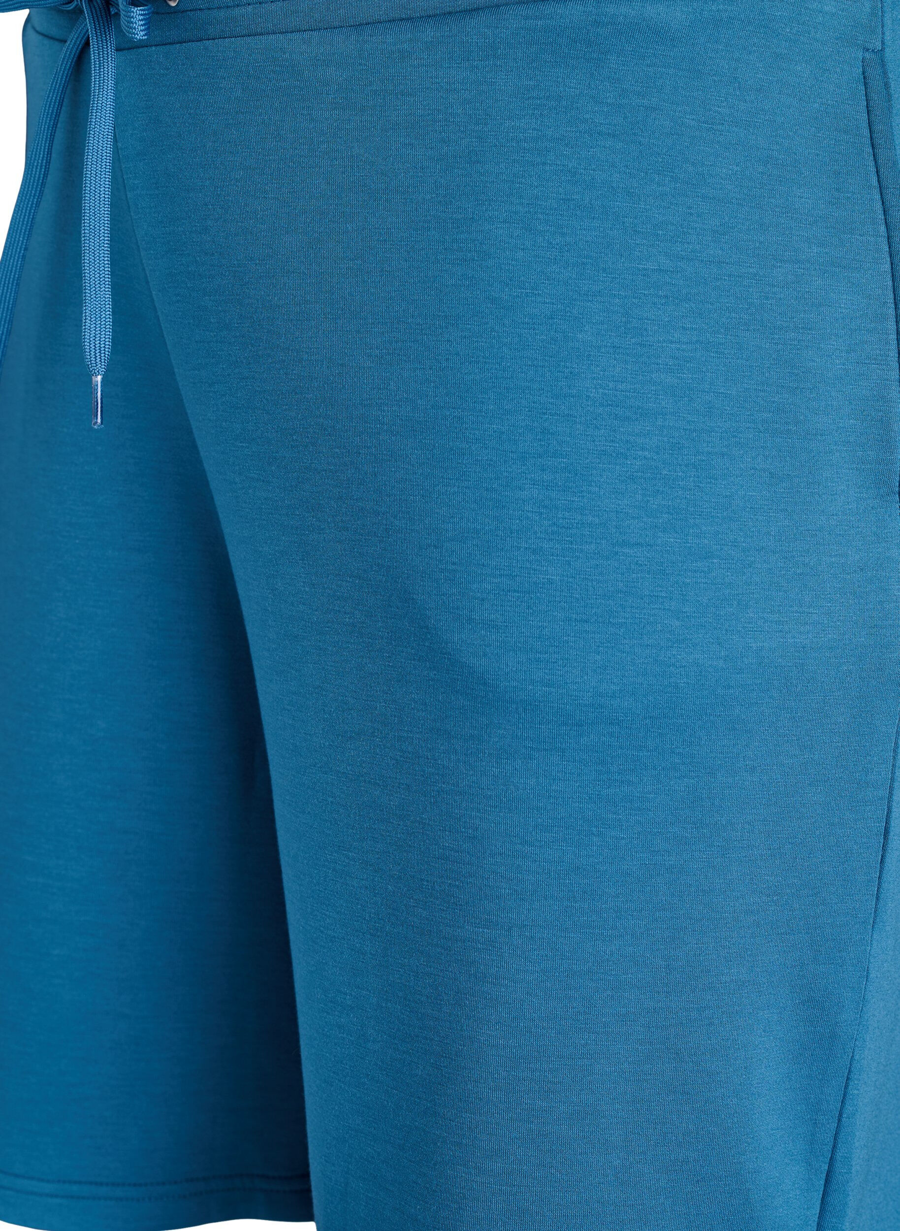 Zizzifashion Shorts made of modal mix with pockets, Petrol, Packshot image number 2