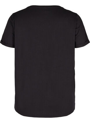 Sports t-shirt with print, Black Glitter, Packshot image number 1