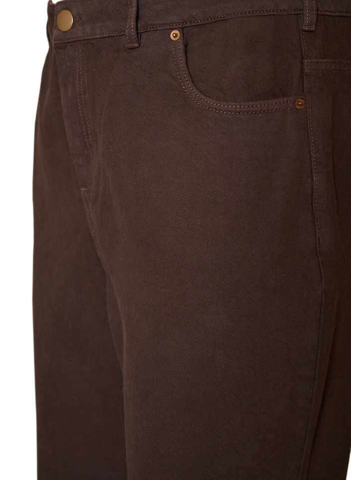Coloured Kiana straight fit jeans, Brown, Packshot