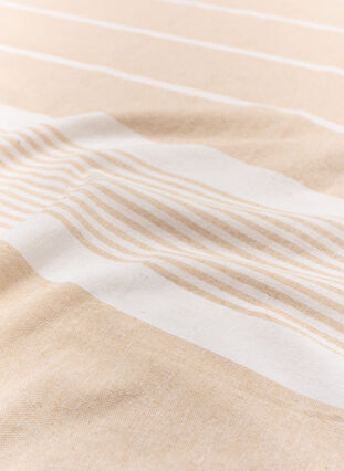 Striped Towels with fringes, Light Beige Melange, Packshot image number 3