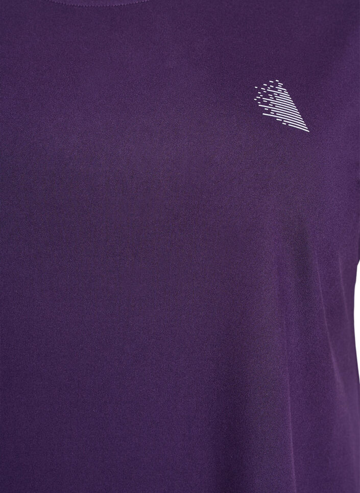 Solid-coloured training T-shirt, Purple, Packshot image number 2