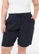 Loose cotton shorts with pockets, Blue, Model image number 3
