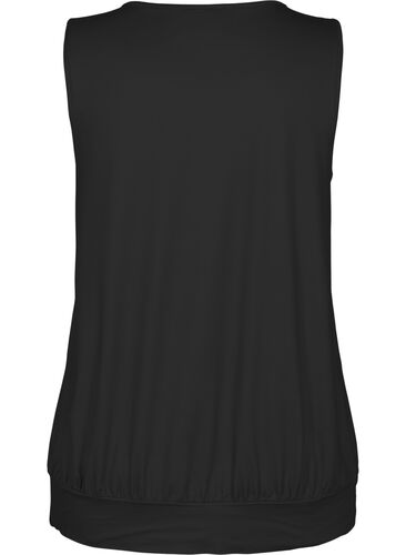 Sleeveless workout top with balloon fit, Black, Packshot image number 1