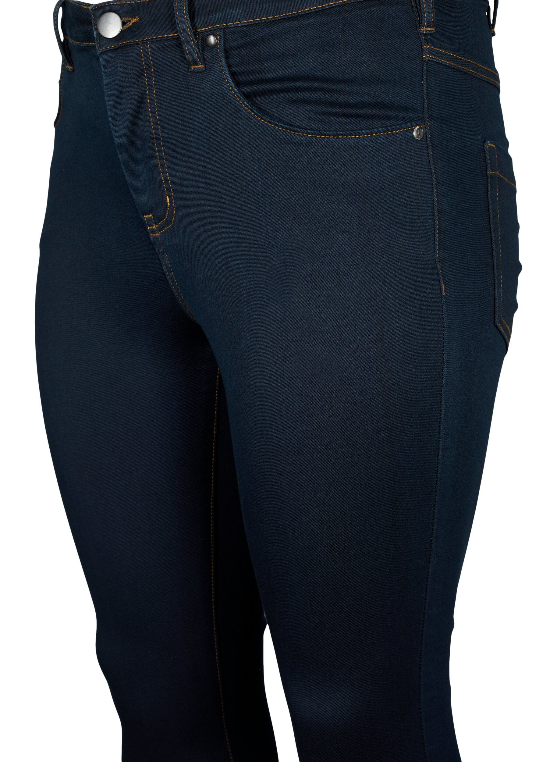 Zizzifashion Super slim Amy jeans with high waist, Tobacco Un, Packshot image number 2