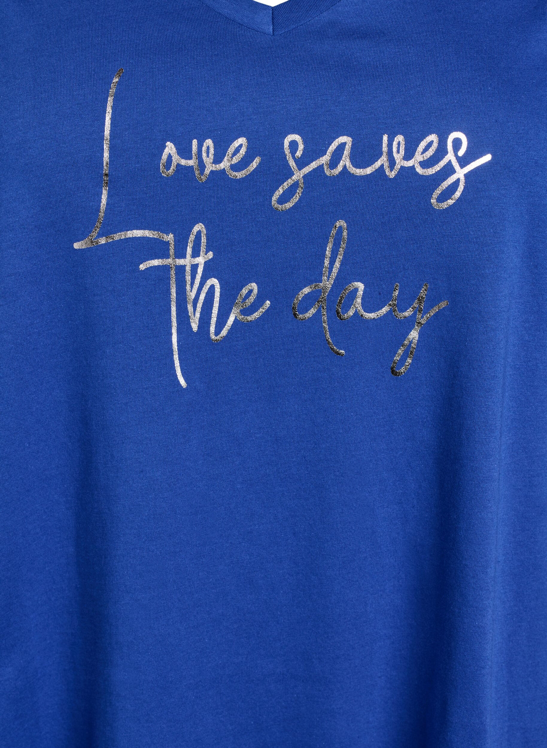 Zizzifashion Organic cotton nightgown with v-neck, , Packshot image number 2