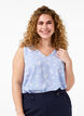 Floral top with v-neck, Serenity Flower AOP, Model image number 0