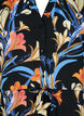 Printed dress with drawstring at the waist, Black Flower AOP, Packshot image number 2