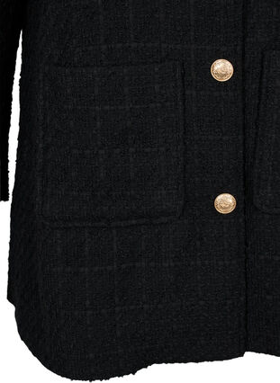 Boucle jacket with pockets, Black, Packshot image number 3