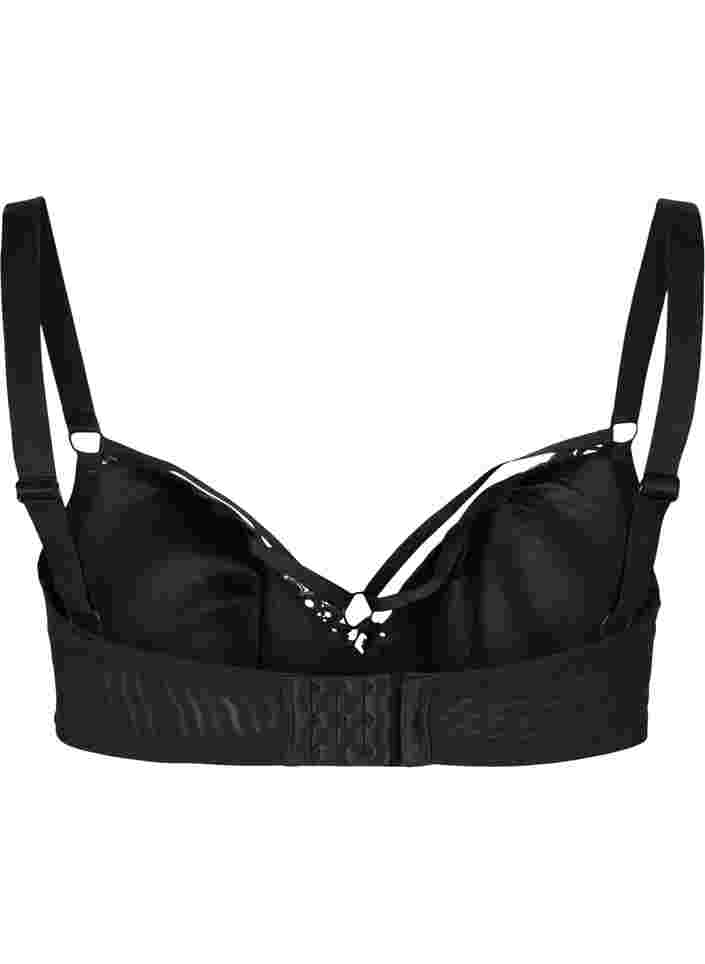 Alma bra with leopard print and lace, Black, Packshot image number 1