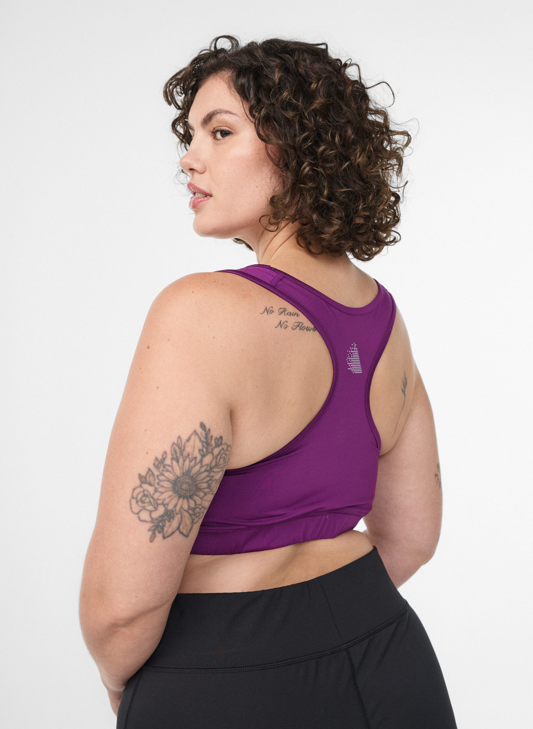 Zizzifashion Sports bra with racerback, Purple, Model image number 2