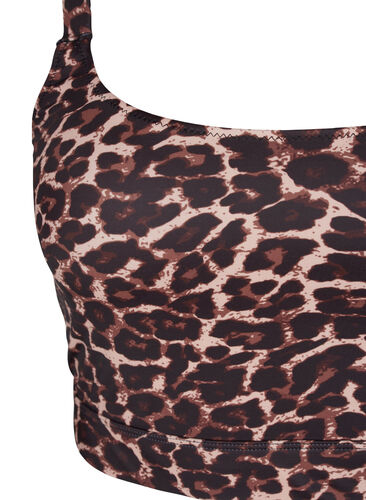 Printed bikini top with adjustable straps, Autentic Leopard, Packshot image number 2