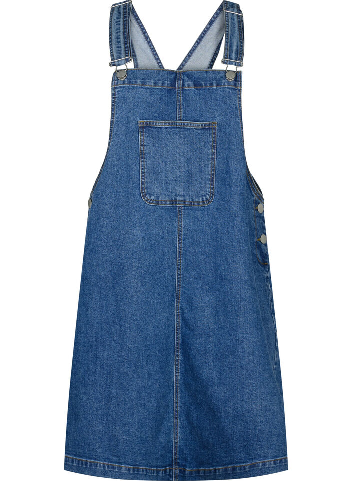 Denim dungaree dress, Blue, Packshot image number 0