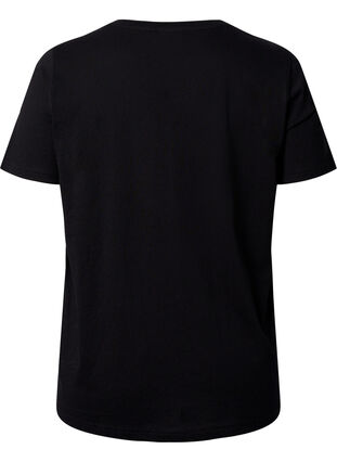 Cotton t-shirt with print, Black SUN, Packshot image number 1