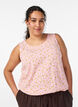 Sleeveless top with texture, Rose, Model image number 0
