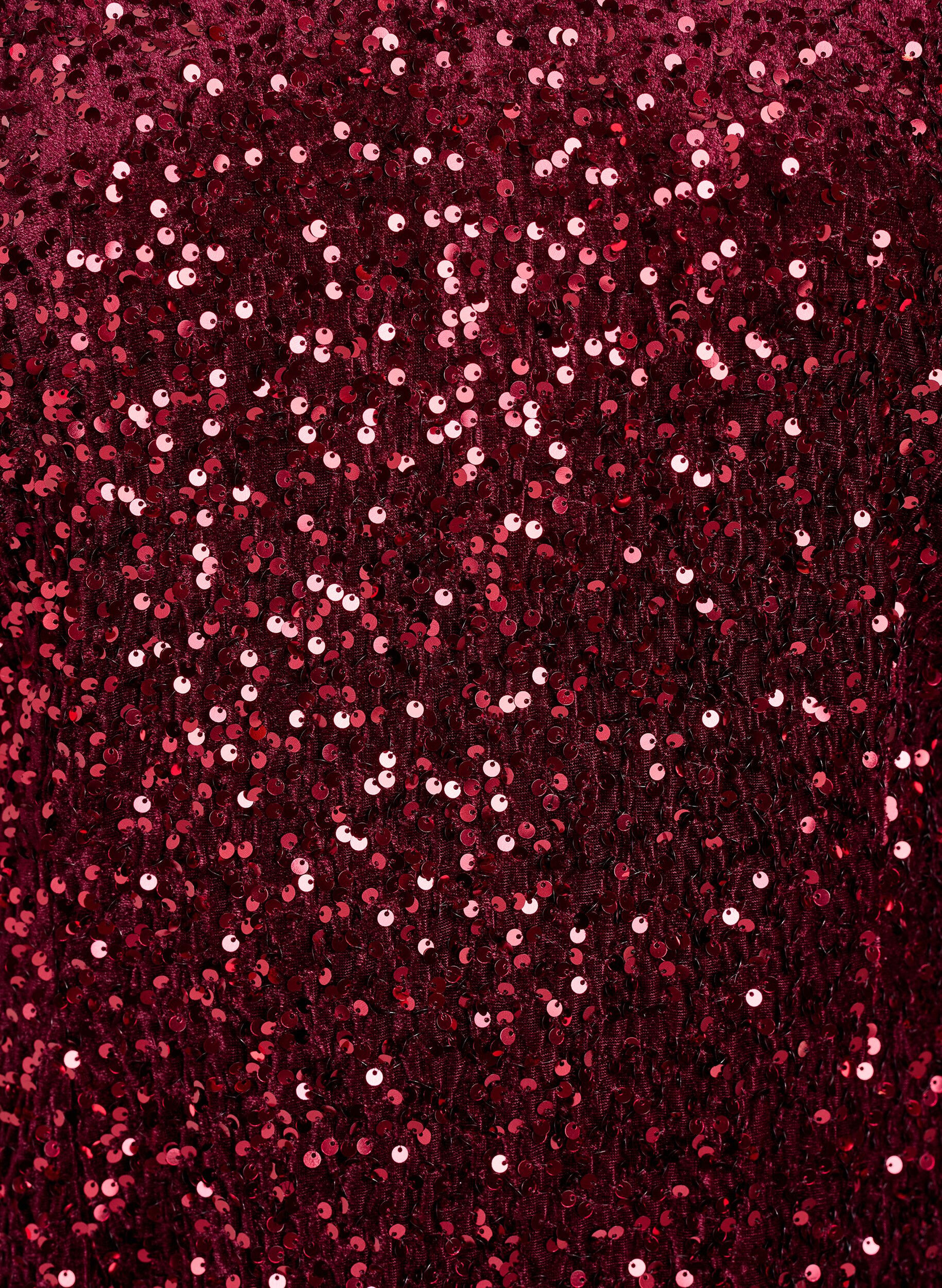ZizzifashionShort A-line sequin dress, Red, Packshot image number 2