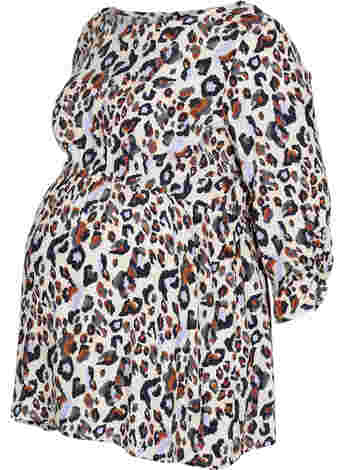 Maternity blouse in viscose and print