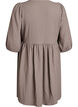 FLASH - Short dress with texture and 3/4 sleeves, Beige, Packshot image number 1