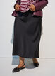 Satin midi skirt, Black, Model image number 3