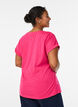 Short-sleeved t-shirt in a cotton blend, Pink, Model image number 2