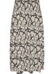 Viscose maxi skirt with smocking, Black, Packshot image number 1