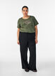 T-shirt with motif, Green, Model image number 1
