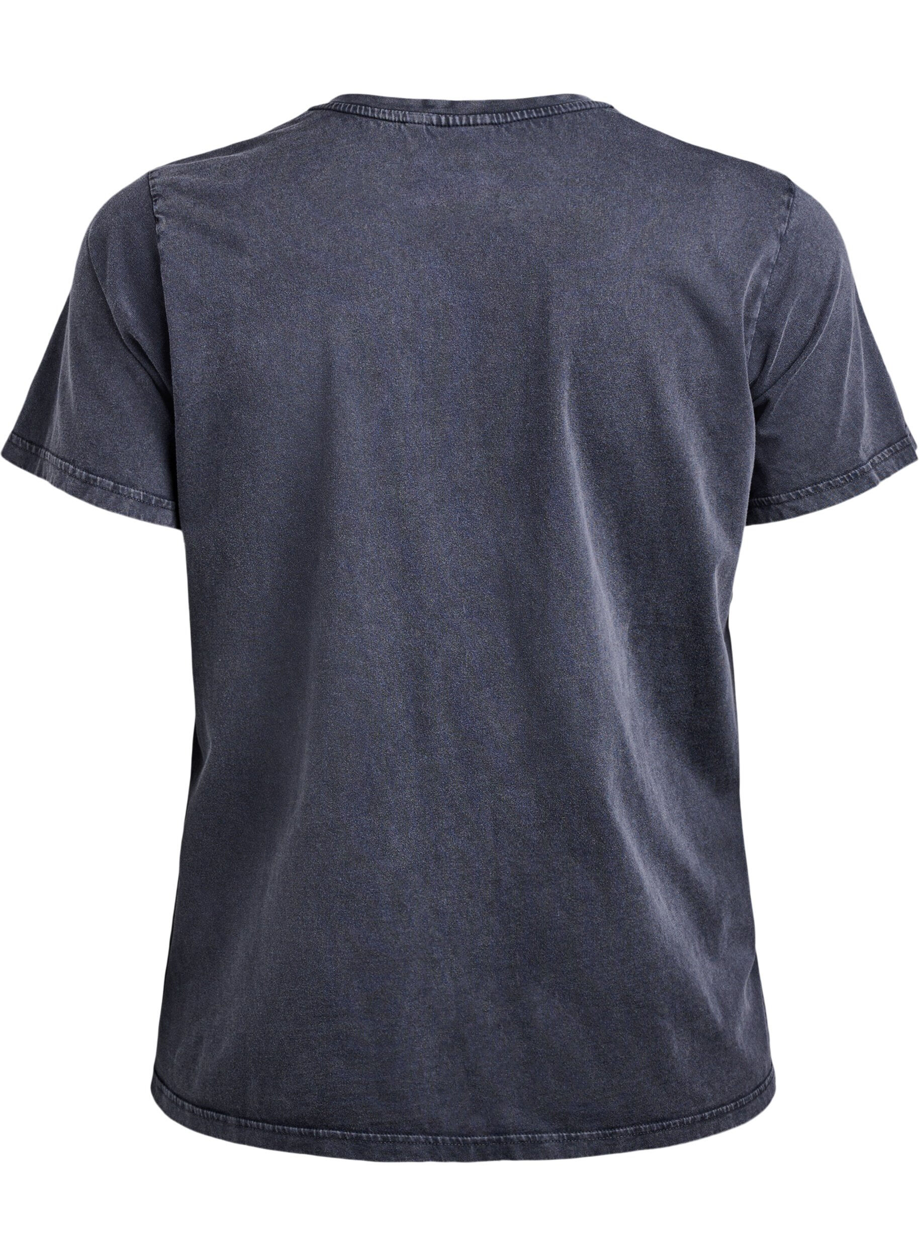 Zizzifashion T-shirt in organic cotton with graphic print, Grey, Packshot image number 1